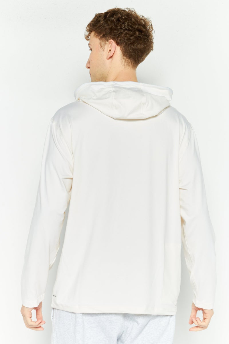 Hurley Men Sportswear Fit Long Sleeves Outdoor Hoodies, White  - Image 4