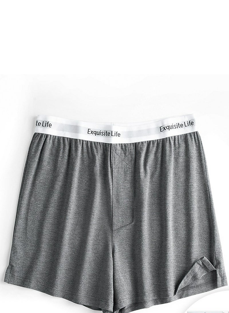 Loquat Men's Loose Boxer Shorts Underwear For Men Classic Relaxed Shorts Dark Grey  - Image 2