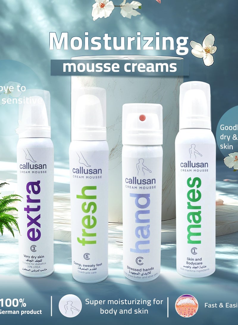 Callusan Cream Mousse Extra 125ML – Quadruple Care for Damp & Sweaty Feet | Refreshing, Moisturizing & Odor Control Formula - Image 3