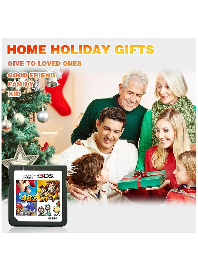 482-in-1 Game Card - Super Combo Cartridge with 482 Classic Nostalgic Games, Compatible with Most DS, 2DS, and 3DS Consoles - Ultimate Game Pack for Endless Fun! - Image 4