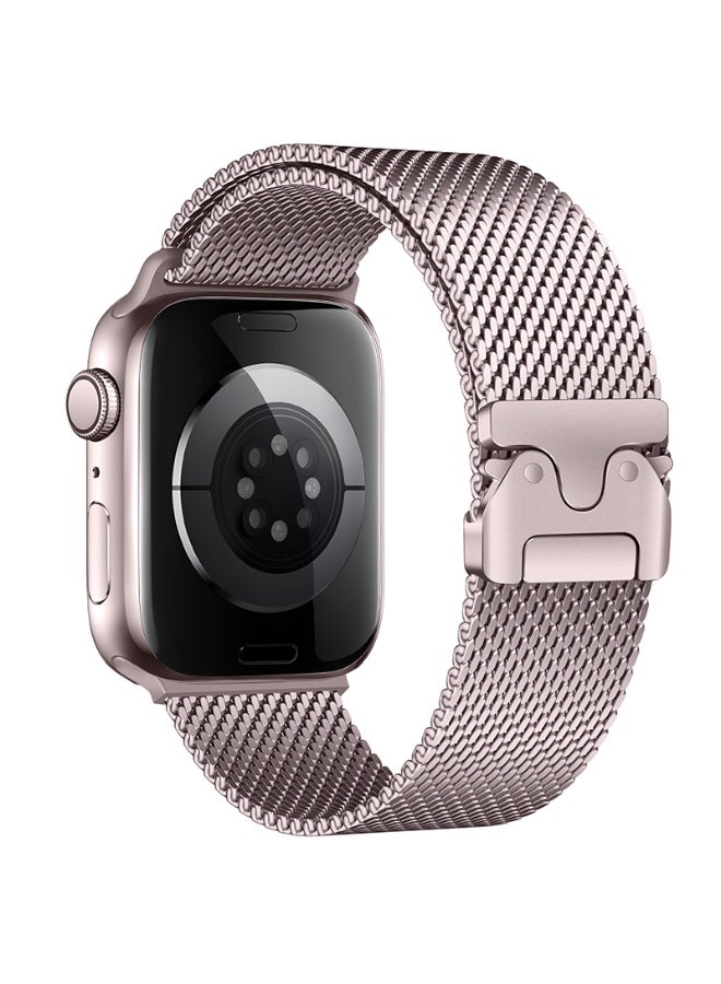 Titanium Milanese Loop Compatible with Apple Watch Bands 49mm 46mm 45mm 44mm for Men Women, Mesh Loop with Parachute-style Buckle for iWatch Ultra 2/Ultra Series 10 9 8 7 SE 2/SE 6 5 4 - Image 3