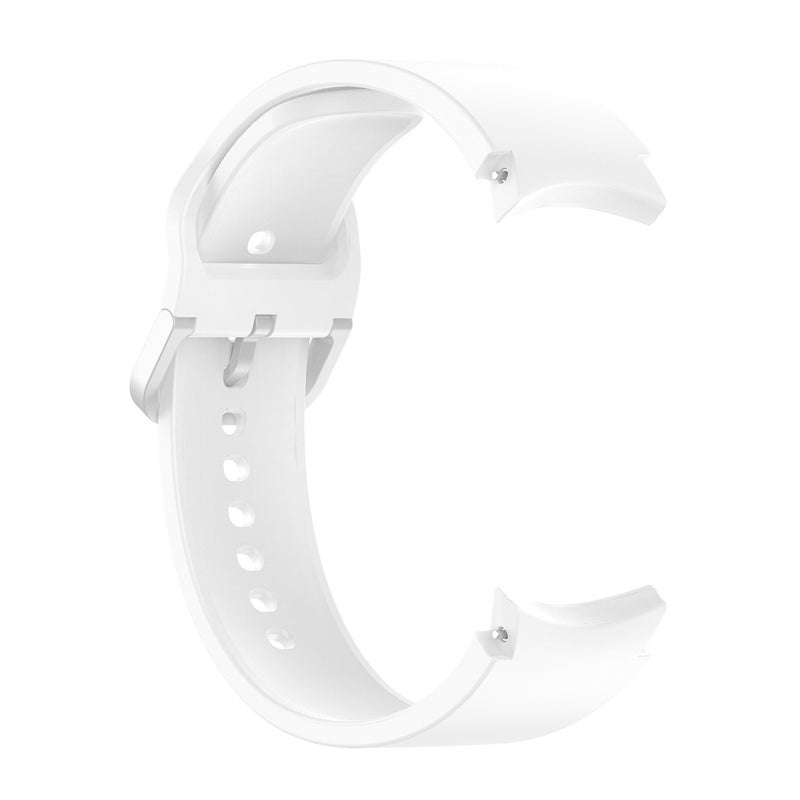 Replacement Strap For Samung Galaxy Watch4 40mm / 44mm Silicone Flat Buckle Watch Band(White) - Image 3
