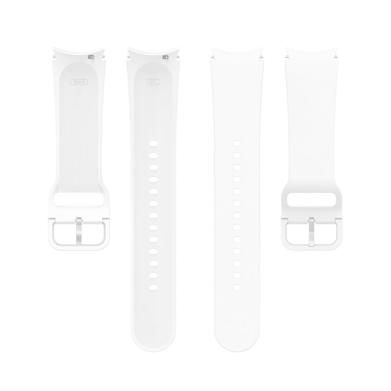 Replacement Strap For Samung Galaxy Watch4 40mm / 44mm Silicone Flat Buckle Watch Band(White) - Image 2