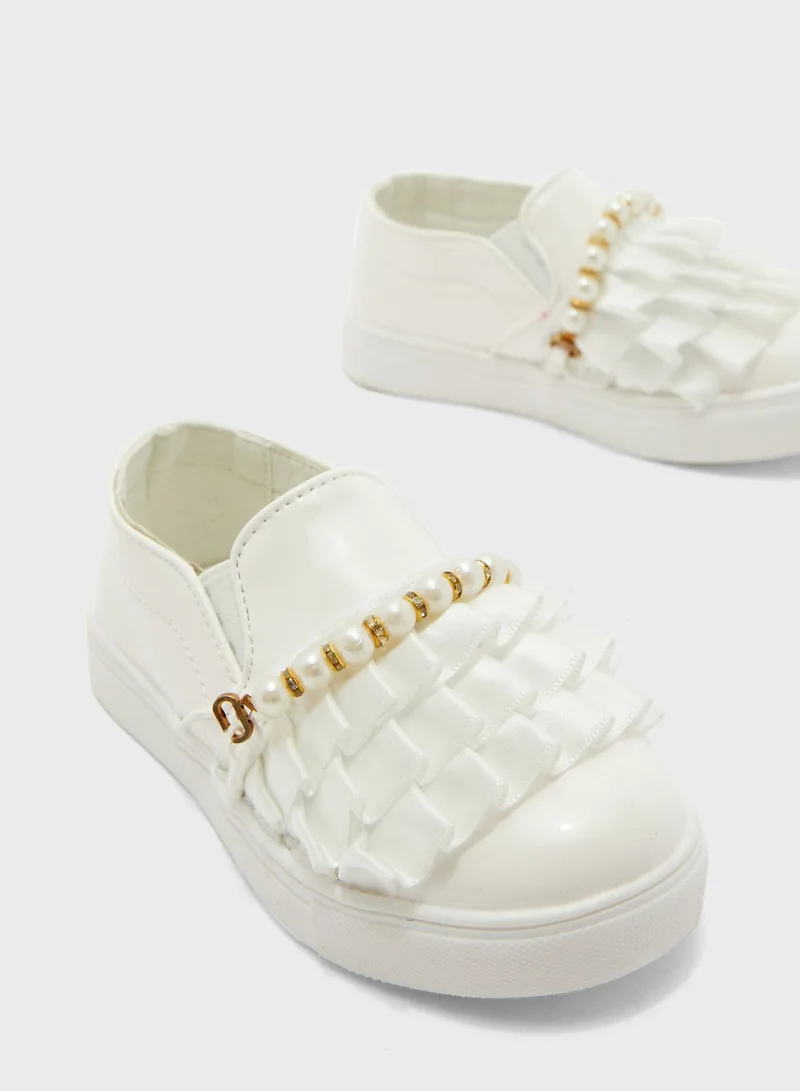 Little Ginger Pear Ruffle Slip On