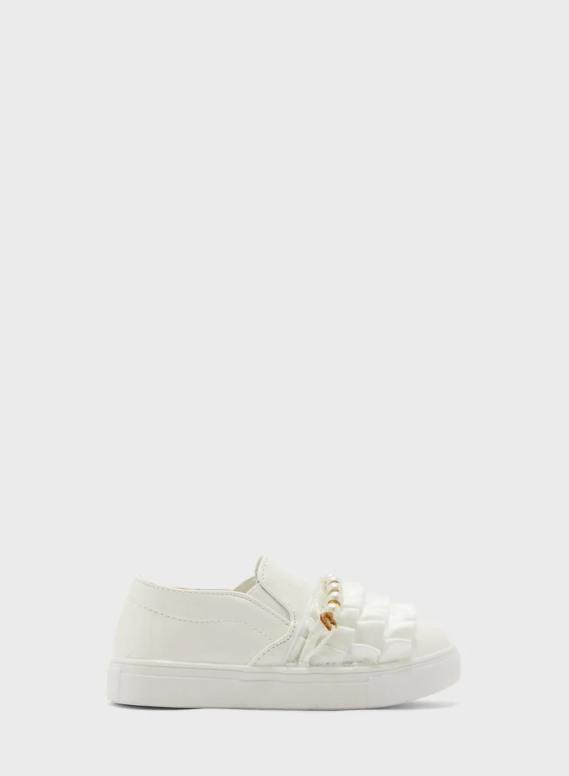 Little Ginger Pear Ruffle Slip On