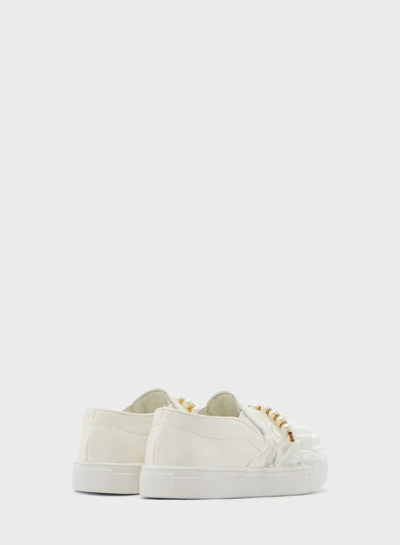Little Ginger Pear Ruffle Slip On