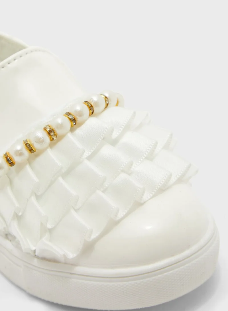 Little Ginger Pear Ruffle Slip On