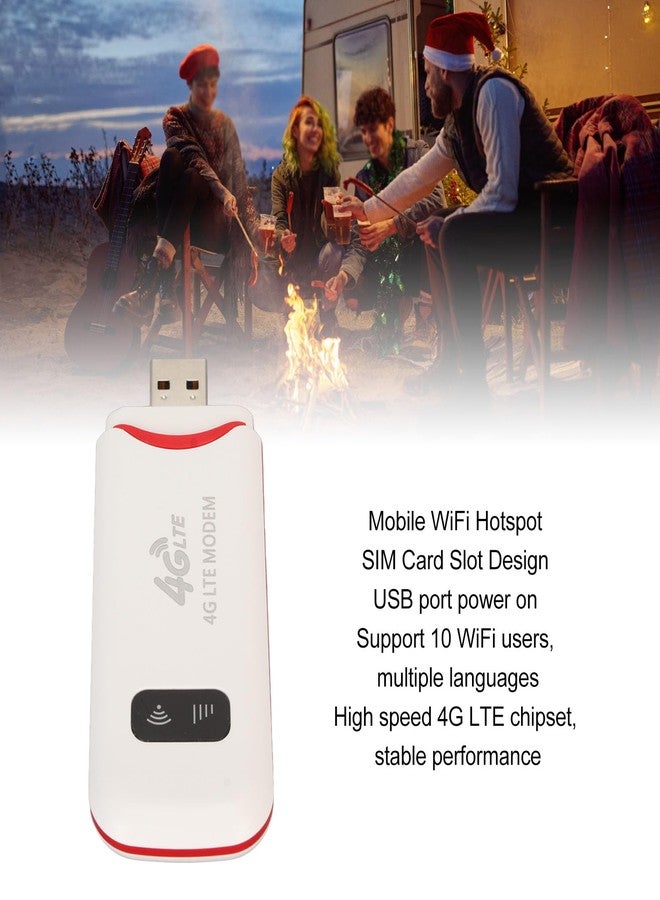 Estink 4G LTE USB Modem, Portable Router With SIM Card Slot, High Speed 300Mbps Travel Hotspot Mini Router, Unlocked Dongle, Up to 10 Users - Image 2