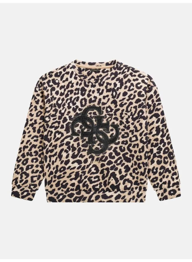 GUESS Kids Graphic Crew Neck Sweatshirt