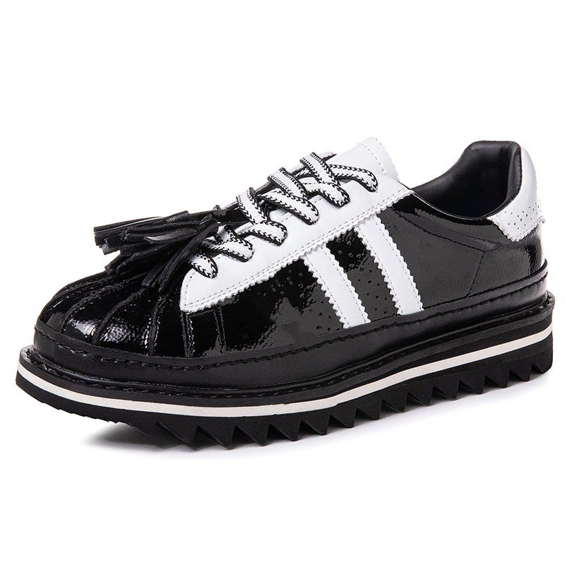 2025 New Style Chen Guanxi Joint Shell Toe Thick Sole Heightening White Shoes Men and Women Sports and Leisure Sneakers Trbottom - Image 1