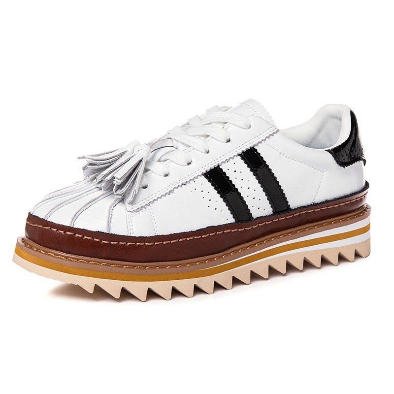 2025 New Style Chen Guanxi Joint Shell Toe Thick Sole Heightening White Shoes Men and Women Sports and Leisure Sneakers Trbottom - Image 5
