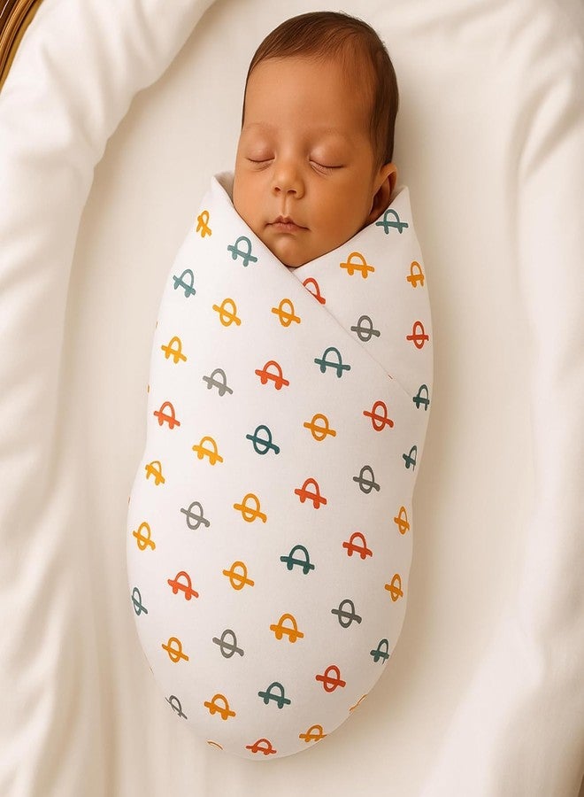 Nestlooms 100% Cotton Muslin Swaddle/Blanket/Multipurpose Wrap for New Born - Soft Swaddle Cloth for boy and Girl Printed (Combo of 3 Aeroplane Rides, Tiny Wheels, Jungle Buddies) - Image 3