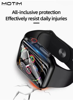 Motim 2 Pack Full Protective Case 45 mm for Apple Watch Series 9/8/7, TPU Frosted Protective Cover Frame for iWatch 9/8/7, Shockproof Top Grade Protective, Hard Watch Bumper Case  - Image 3