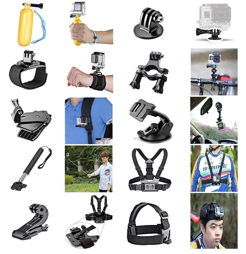 Adofys 40 in 1 Action Camera Accessory Kit Bundle Compatible for GoPro Hero 12/11/10/9/8/7/6/5/4/3/ SJCAM/Akaso/Apeman/Xiaomi Yi Action Camera - Image 3