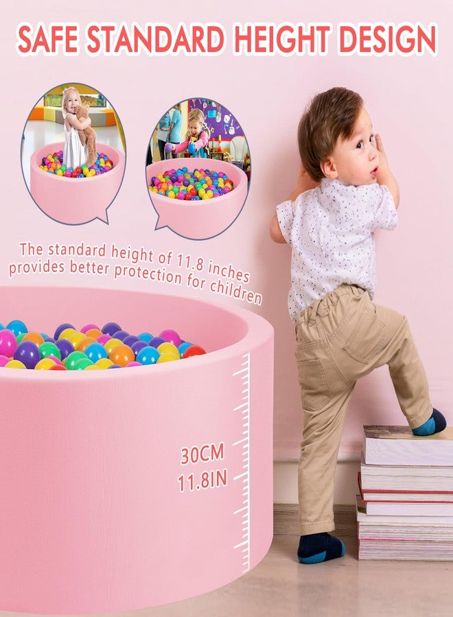 COZYTRAUM Foam Ball Pit, 35"x 12" Ball Pits for Toddlers, Soft Round Kiddie Baby Ball Pool for Kids, Ideal Gift for Babies Indoor Outdoor Game, Balls Not Included,Pink... - Image 4