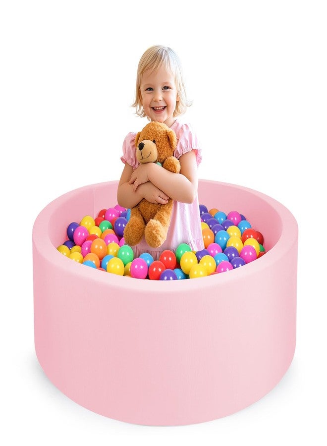 COZYTRAUM Foam Ball Pit, 35"x 12" Ball Pits for Toddlers, Soft Round Kiddie Baby Ball Pool for Kids, Ideal Gift for Babies Indoor Outdoor Game, Balls Not Included,Pink... - Image 1