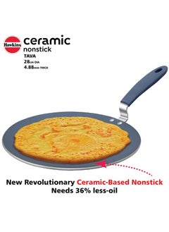 Hawkins Hawkins Ceramic Nonstick Tava, 28 cm Diameter, Induction Paratha Tawa, Granite Griddle (ICT28)  - Image 3