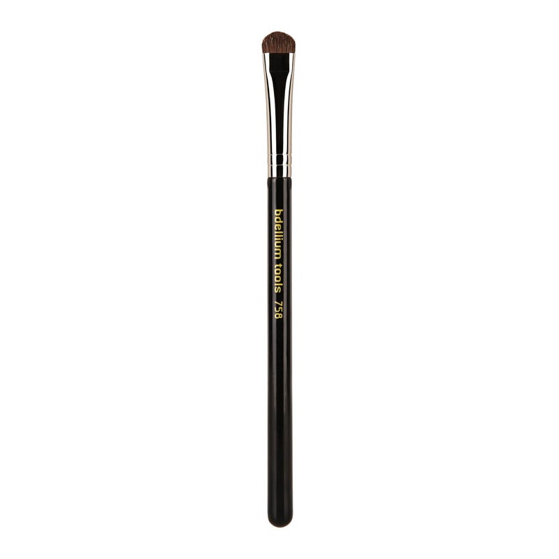 Bdellium Tools Professional Makeup Brush - Maestro Series 758 Large Smudge - With Natural Fibers, For Smoky Eye (Black, 1pc)