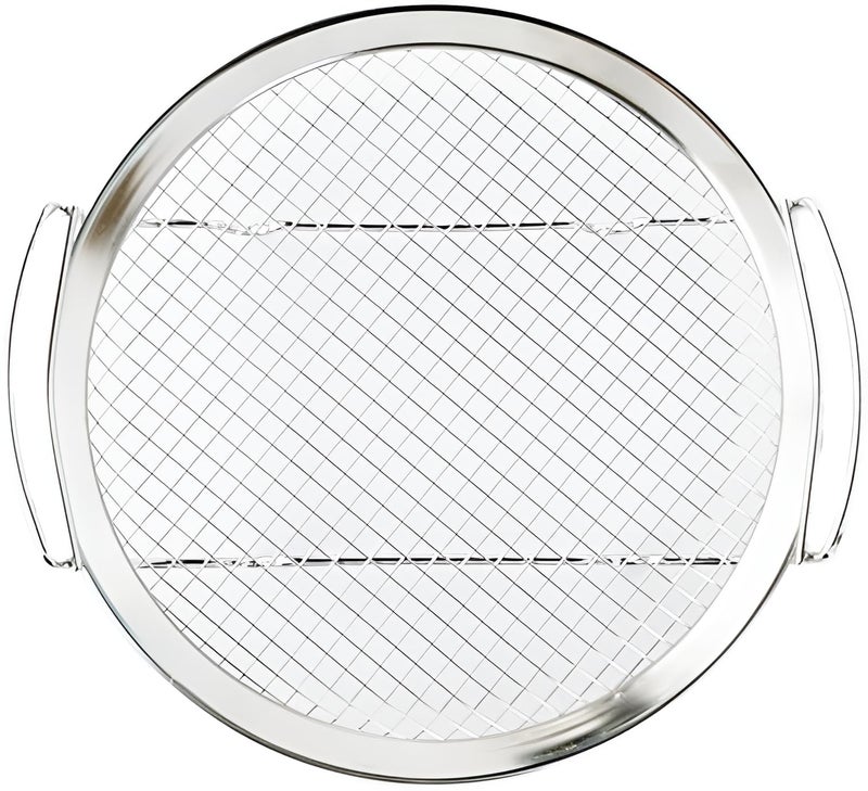 Snevad Deep Fryer Oil Strainer Mesh Drain Plate Stainless Steel BBQ Plate Multipurpose Sieve Rack Fry Chip Food Fryer Filter Basket Frying Mesh Sieve Potato Chips Strainer Snack Basket [24x22.5x4 CM] - Image 1