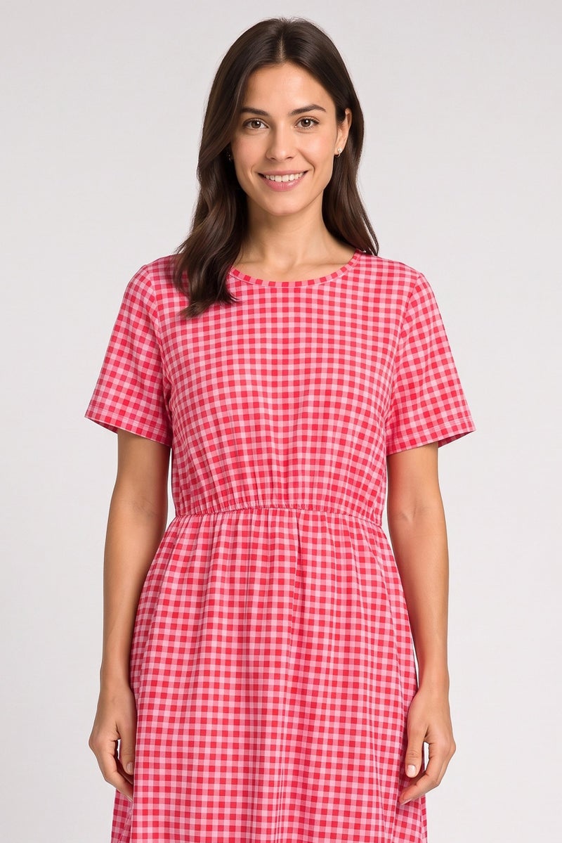 Threadbare Women Checkered Midi Dress, Multicolor - Image 2