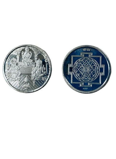 Pure 999 Silver Coin Laxmi Ganesh Saraswati 10g