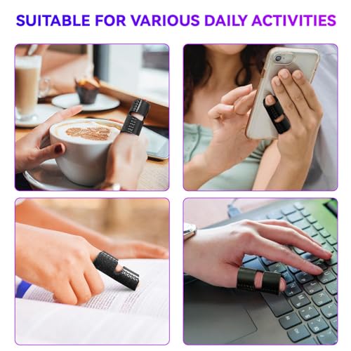Bozenu 2 PCS Small Finger Splint, Adjustable Trigger Finger Splint, Straightener for Broken Strained Arthritis for Pinky, Index Splints for Teenagers and Women (Black) - Image 5