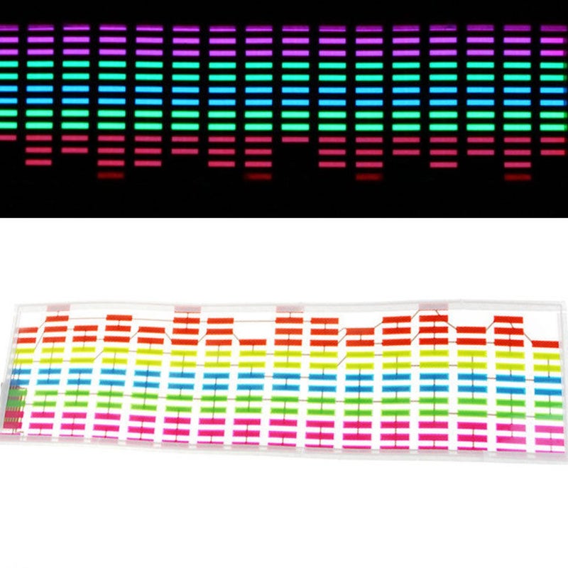 ESUPPORT ملصق سيارة LED ضوء موازن صوت الموسيقى مع مستشعر تنشيط ESUPPORT 45 x 11 سم - Image 4