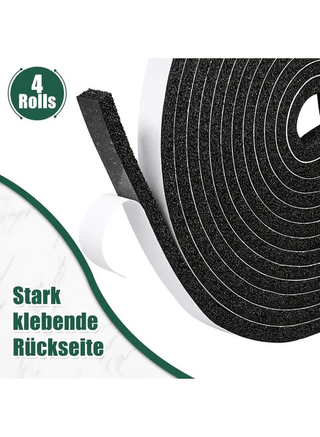 4 Rolls Heavy Duty Self Adhesive Felt Tape White Backing Furniture Protection DIY Crafts - Image 4