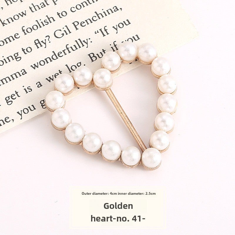 Elegant Dress Knot Buckle Cashmere Coat Waist Belt Scarf Clasp Silver round  - Image 4