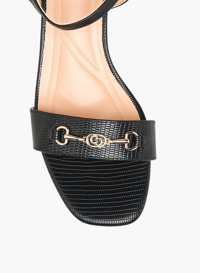 سيليست صنادل نسائية بكعب عريض وإبزيم - Image 4