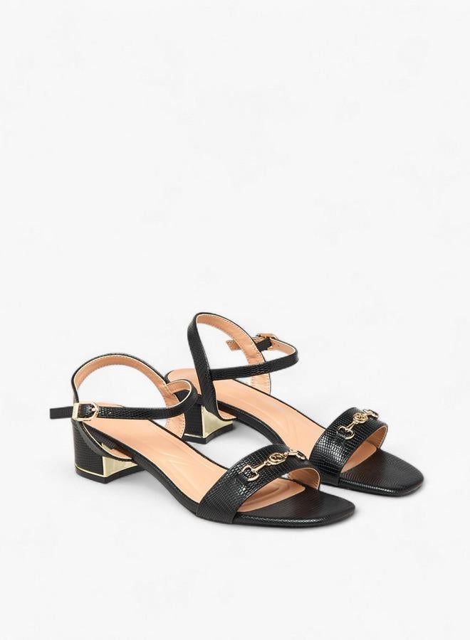 سيليست صنادل نسائية بكعب عريض وإبزيم - Image 2