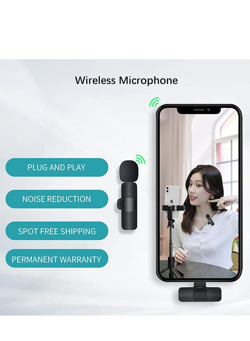 Wireless Lavalier Microphone for iPhone iPad USB C Smartphone, Plug and Play Mini Mic for YouTube TikTok Live Streaming Gaming K Song Recording Auto Noise Reduction (3.5mm 1) - Image 4