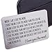 Fleure Esme Wallet Insert Card Gifts for Men 6 Year Iron Anniversary Card Husband from Wife Girlfriend Boyfriend Birthday Gifts Metal Mini Love Note Valentine Wedding Gifts for Groom Bride Him Her - Image 3