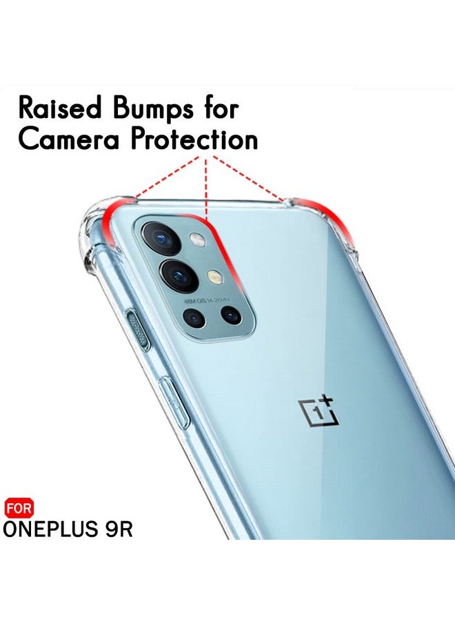 ذا جيفت كارت جراب خلفي شفاف للغاية من TheGiftKart لهاتف OnePlus 9R | حماية 360 درجة | تصميم مقاوم للصدمات | جراب خلفي شفاف لهاتف OnePlus 9R (PC & TPU | شفاف)  - Image 5