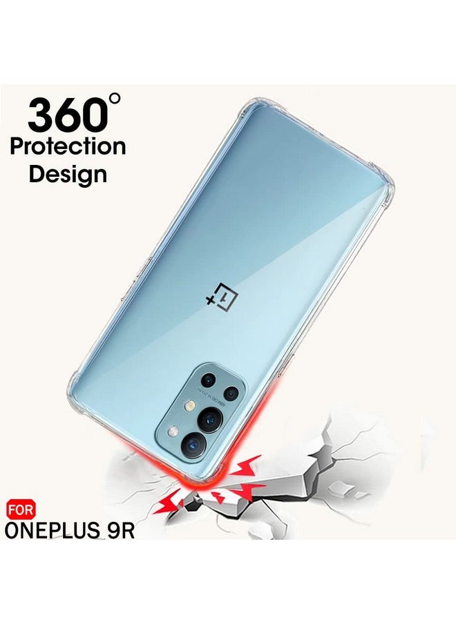 ذا جيفت كارت جراب خلفي شفاف للغاية من TheGiftKart لهاتف OnePlus 9R | حماية 360 درجة | تصميم مقاوم للصدمات | جراب خلفي شفاف لهاتف OnePlus 9R (PC & TPU | شفاف)  - Image 4