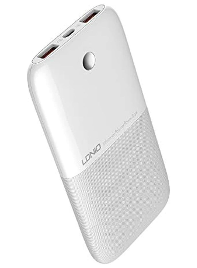 لدنيو LDNIO PR1009 باور بانك مزدوج USB عالي الكثافة LI-Polymer 1000 مللي أمبير 37 وات - أبيض - Image 1