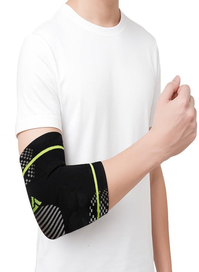 ACTIFIT Elbow Support for Men and Women, Pain Relief for Tennis Elbow, Arthritis, Tendonitis, Compression Support Brace, Stretchable and Breathable Fabric, Multicolor, L Size, Pack of 1 - Image 1