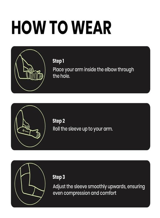 ACTIFIT Elbow Support for Men and Women, Pain Relief for Tennis Elbow, Arthritis, Tendonitis, Compression Support Brace, Stretchable and Breathable Fabric, Multicolor, L Size, Pack of 1 - Image 5