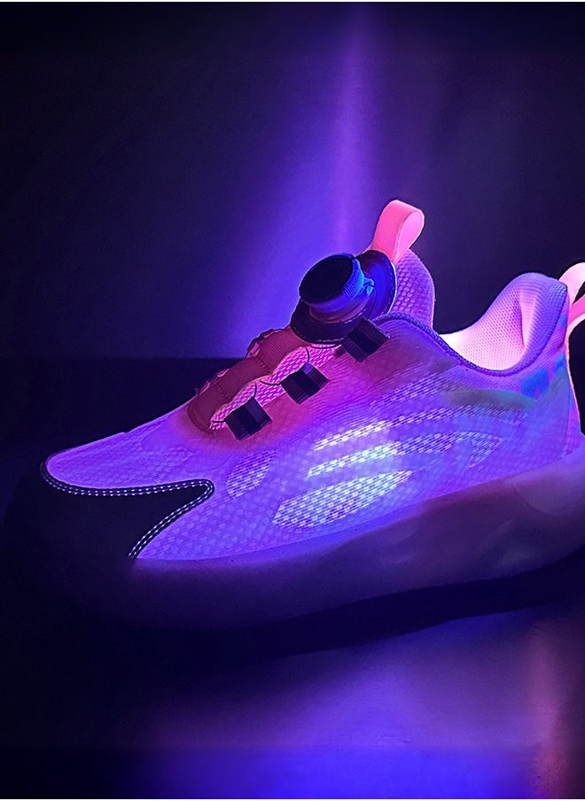 Joshberg LED Flash Light Fashion Shiny Sneaker Skate Shoes,Roller Skates,Skates Shoes With Four Wheels(Pink)  - Image 5