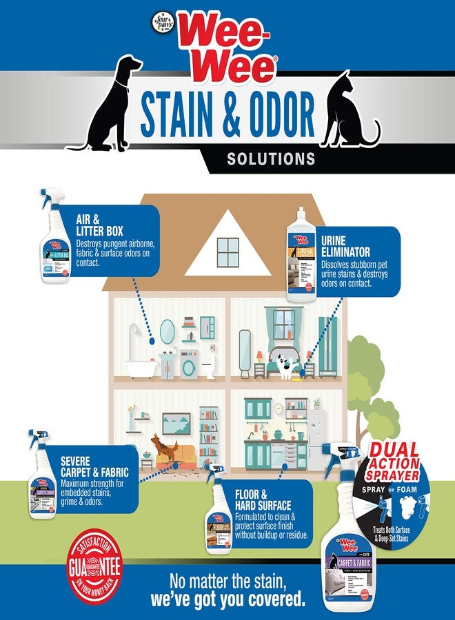 فور باوز مزيل بقع وروائح الحيوانات الأليفة من فور باوز وي-وي، مخصص لبقع السجاد، 128 أونصة - Image 4