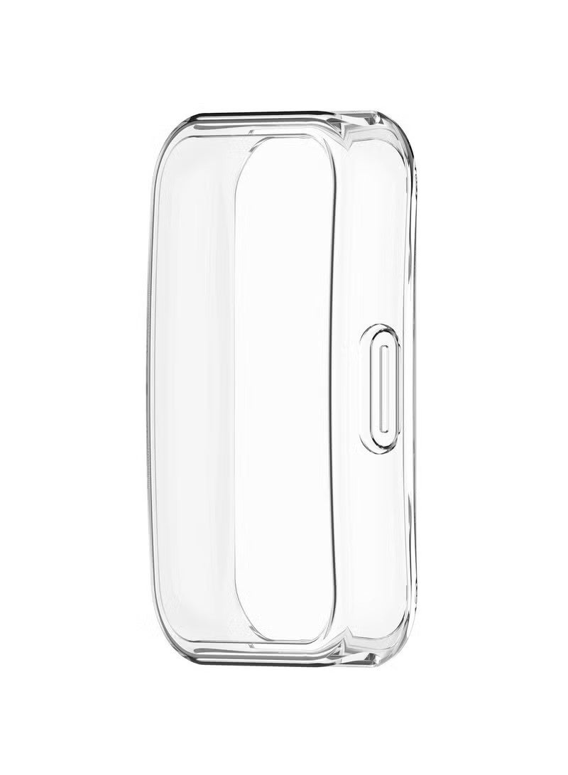 غطاء حماية كامل متوافق مع ساعات هواوي باند 8 | باند 9 | باند 10، غطاء حماية كامل من مادة TPU مع تغطية كاملة للشاشة (شفاف) - Image 2