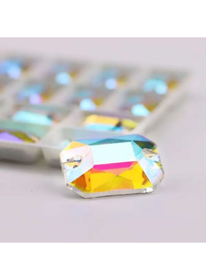 Crystal AB Rectangle Octagonal Glass Rhinestones 18x25mm 12pcs DIY Sewing Crafts Jewelry Making Supplies - Image 3