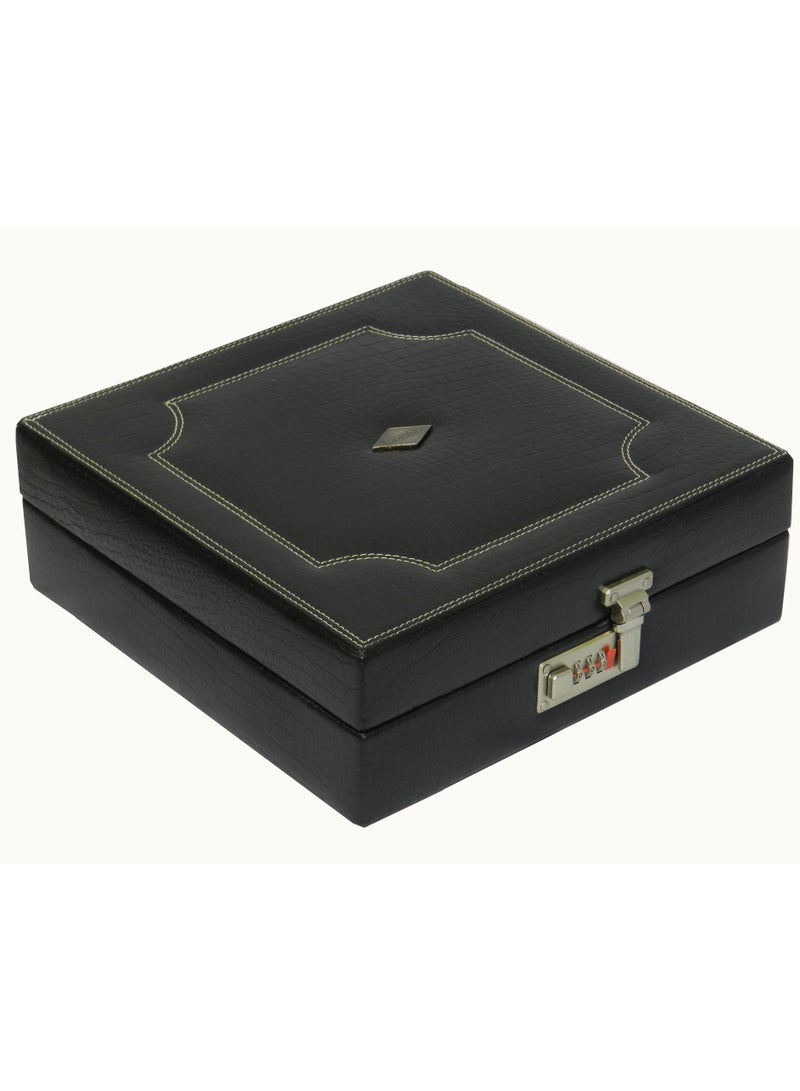 LAVERI LEATHER Laveri Watch Box for Men Women (12 Slots), Premium  Leather Watch Case  Organizer Removable Pillow - Image 5