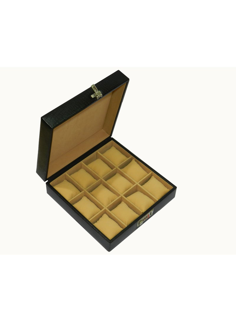 LAVERI LEATHER Laveri Watch Box for Men Women (12 Slots), Premium  Leather Watch Case  Organizer Removable Pillow - Image 4