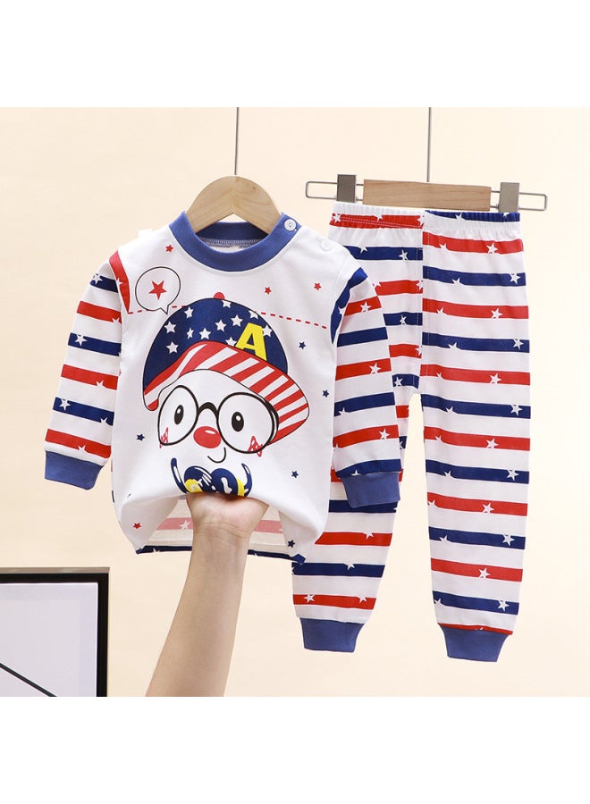 Children's Underwear Set Cotton New Boys Autumn Pajamas Female Baby Autumn Clothes Autumn Pants Home Clothes Children's Clothing