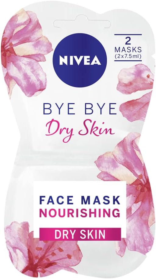 NIVEA Bye Bye Dry Skin Nourishing Face Mask Pack of 24 48 x 75ml masks Hydrating Masks with Almond Oil and Honey Extract Skin Care Essentials