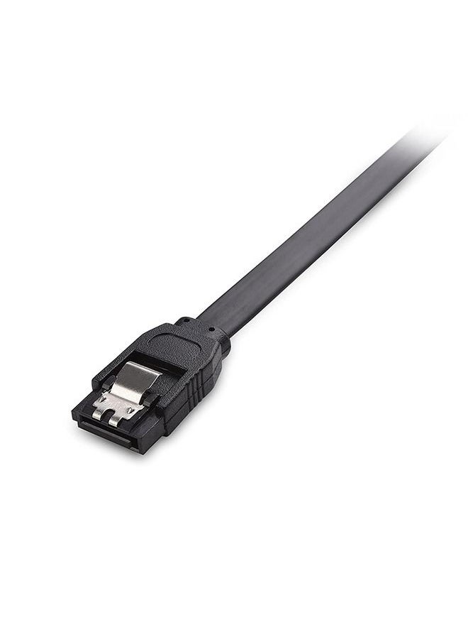 Generic - SATA III Cable 90 Degree 3 Pack 6Gbps Straight To Right HDD SSD Data Cable 7 Pin with Locking Latch 18 Inch Compatible for SATA HDD, SSD, CD Driver, CD Writer - Image 1
