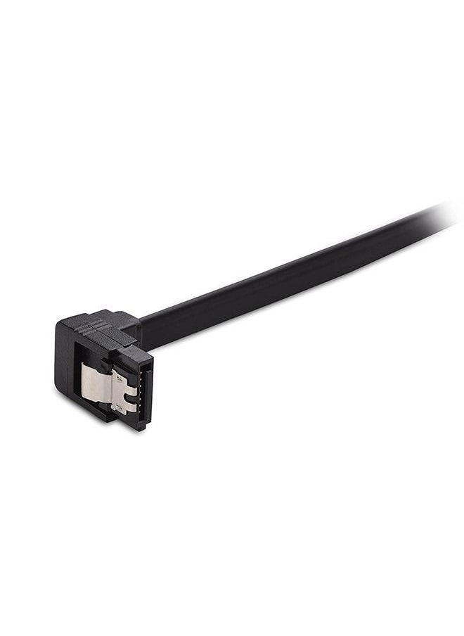 Generic - SATA III Cable 90 Degree 3 Pack 6Gbps Straight To Right HDD SSD Data Cable 7 Pin with Locking Latch 18 Inch Compatible for SATA HDD, SSD, CD Driver, CD Writer - Image 1