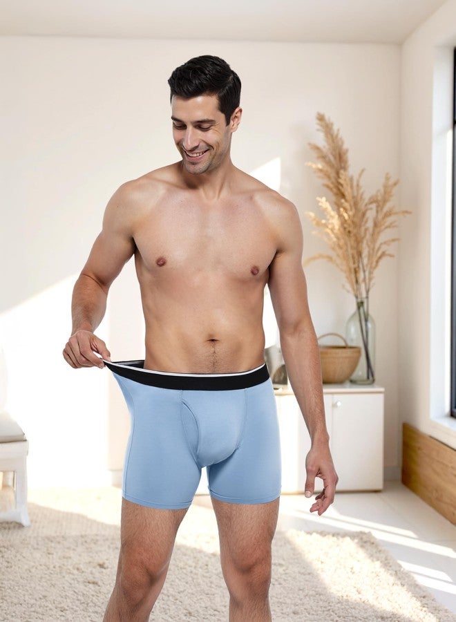 TIICHOO Incontinence Underwear for Men Washable Soft Reusable Leakproof Boxer Briefs with Front Fly 5 Pack(XX-Large, 2 Black/1 Dark Grey/1 Green/1 Blue - Image 3