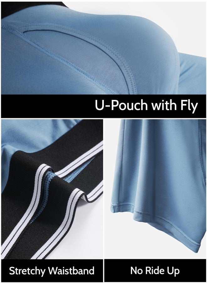 TIICHOO Incontinence Underwear for Men Washable Soft Reusable Leakproof Boxer Briefs with Front Fly 5 Pack(XX-Large, 2 Black/1 Dark Grey/1 Green/1 Blue - Image 5